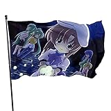 Ybgdd 3x5 Ft Classics Higurashi No Naku Koro Ni Higurashi Flag Fade Proof UV Protection for Outdoors...