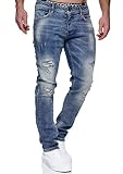 MERISH Jeans Herren Slim Fit Jeanshose Stretch Denim Designer Hose 1507 (36-32, 1506-1 Hellblau)