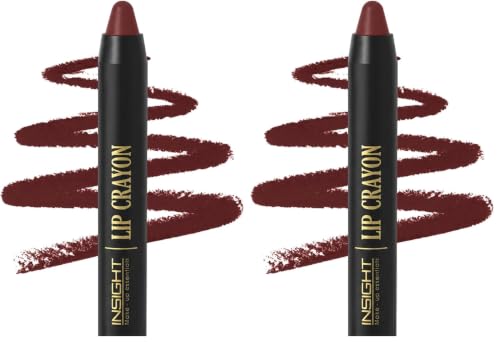 Image of INSIGHT Long Lasting Lip Crayon - All-Day Comfort | Matte Finish | Waterproof | Non-Transfer | Non-Sticky | Enriched with Vitamin E & Kojic Acid | Sharpenable Tip | Full Coverage | Lightweight Lipstick (Bourbon) - 7g
