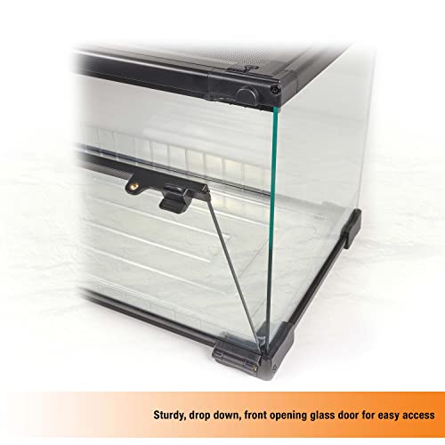Zilla Quickbuild Terrarium With Easy Clean Bedding Tray, Sleek Glass Reptile Habitat, Easy Setup, Suitable For Most Reptile Pets, Whether Amphibians, Reptilians, Snakes, Or Even Arachnids, 20"X12"X10" #TOP5