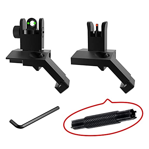 Bugleman Offset Iron Sight with Flip-Up Fiber Optics Technology