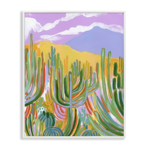 Abstract Cactus Desert Dunes, 24 x 30 Inch Framed Giclée Print