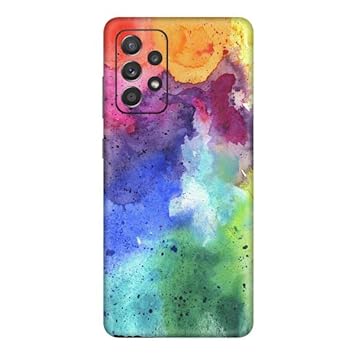 Gadget Gear Vinyl Skin Back Sticker Water Color Cloud (96) Mobile Skin Compatible with Samsung Galaxy A72 (Only Back Panel Coverage Sticker)