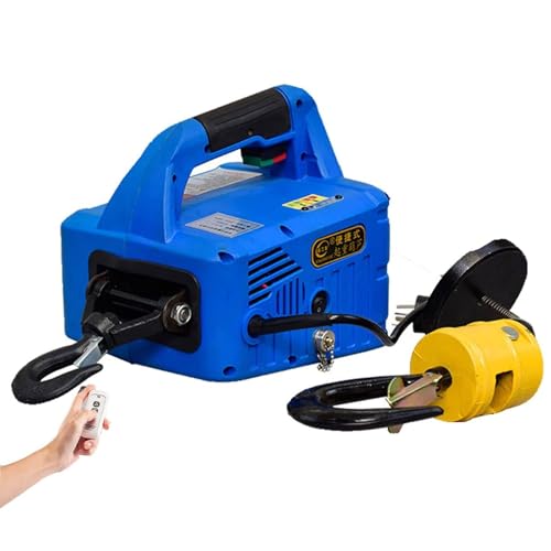 KLYDBMYT Grúa de elevación eléctrica con Sistema de Control Remoto, cabrestante eléctrico 3 en 1, para fábricas, almacenes, construcción, Edificios y garajes, 1100 lb/500 kg (Azul)