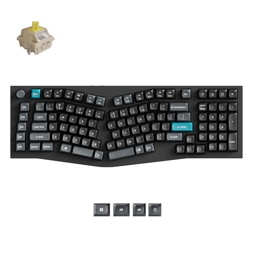 Keychron Q13 Ultra 8K Wireless Mechanical Keyboard, 96% Alice Ergonomic Layout with Numpad, Full Aluminum Custom Keyboard, ZMK, 8000Hz Polling Rate, Hot-Swappable RGB for Mac Windows Linux