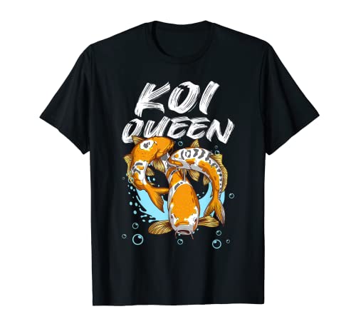 Divertido Koi Queen Regalo Nishikigoi Carp Fan Mujer Día de la Madre Camiseta