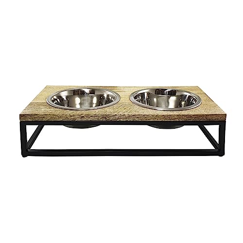 Nobby Napfständer Elegant Diner inkl. 2 Näpfen 56 x 28 X 17 cm; 2 x ca. 2800 ml
