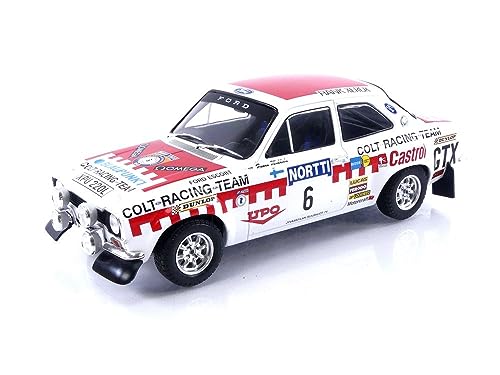 Kompatibel mit Ford Escort MK I RS 1600 Nº6 Mikkola/Davenport, Gewinner der Rallye der 1000 Seen 1:18 IXO Models 18RMC141.22