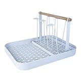 L-WASH Countertop Drying Rack for Insulated Water Bottles, Glasses, Sports Bottles, Baby Bottles, and More - Drainage Tray for Easy Cleaning and Drying - Practical and Stylish