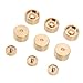 VICASKY 1 Set Small Upper and Lower Cover Snap Button Tool Pro Tools Mini Tools Trumpet Valve Caps Trumpets Finger Buttons Trumpet Valve Buttons Copper Golden Instrument Finger Buttons Nut