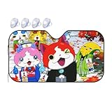 人気 妖怪ウォッチ (7) アルミホイル 車 フロントガラス用 フロントシェードガラスカバー 断熱 日差しをカット 日焼け防止 防水 遮光 普通車軽自動車 汎用 サンシールド カーシェード 140x76cm