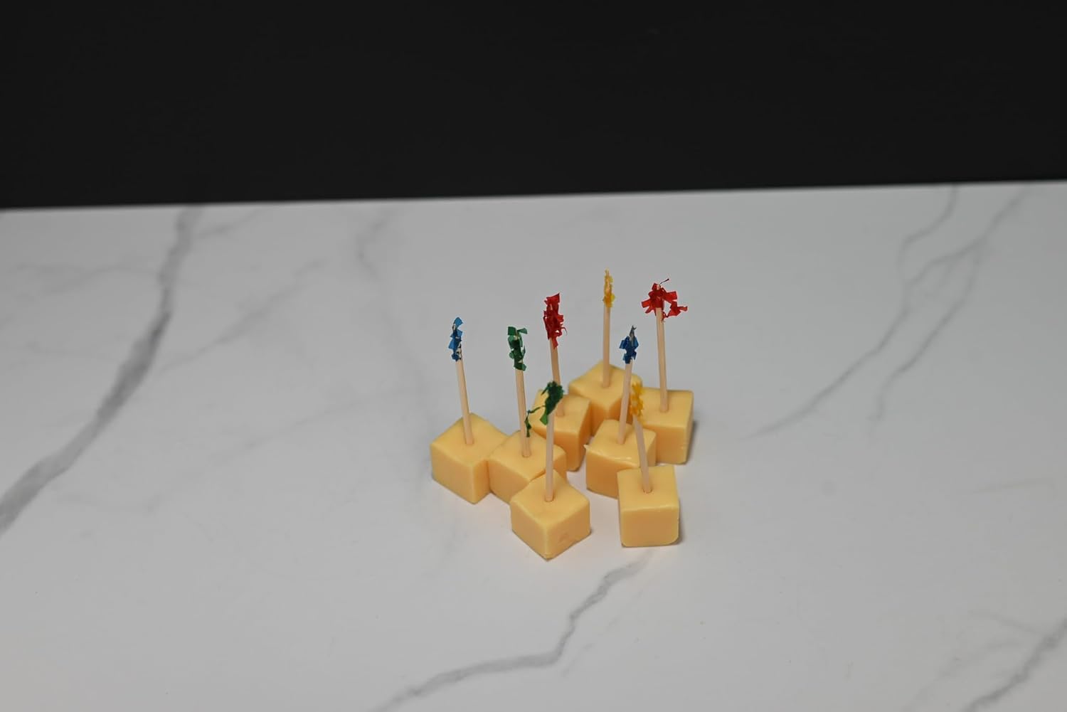 Fake Mixed Cheddar Cheese Cubes