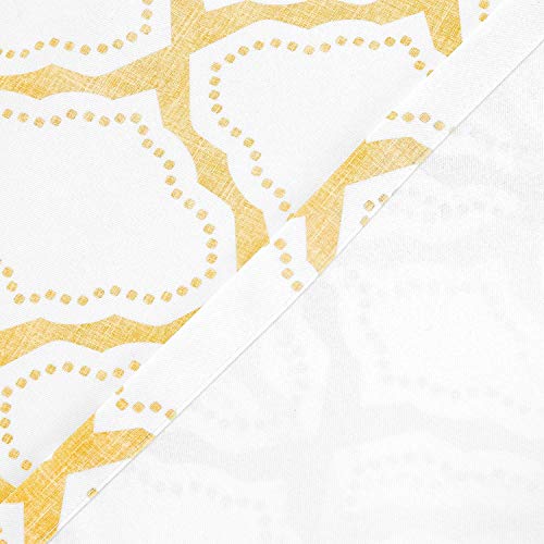 Driftaway Geo Trellis Room Darkening Thermal Insulated Grommet Unlined Window Curtain Drapes Pair For Living Room Bedroom Set Of 2 Panels Each 52 Inch By 96 Inch Yellow #TOP5