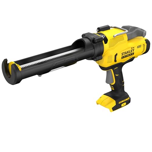 STANLEY FATMAX V20 | 18V Caulk Gun - 5-48cm per minute, 6-setting dial for maximum control, U-shape opening for easy loading of cartridges, 360º rotatable cartridge holder for more control, Bare Unit