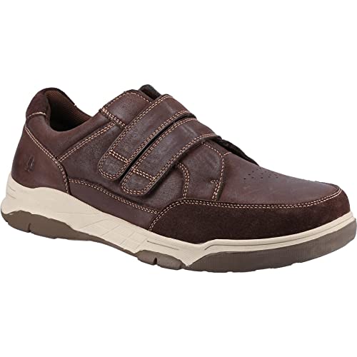 Image of Hush Puppies Mens Fabian Leather Double Strap Shoes (6 UK) (Brown)