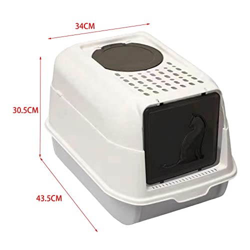 Weilaikeqi Enclosed Cat Litter Box Kitten Litter Box Litter Tray Top Entry Easy To Clean Foldable Detachable Open Top For Travel, Gray #TOP1