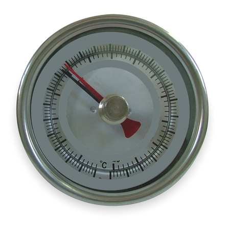Bimetal Thermom, 3 in Dial, 150 to 750F