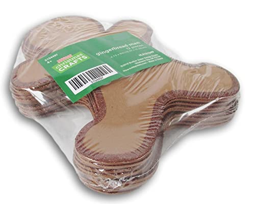 Foam Gingerbread Man Glitter Cutouts - 12 Piece - 4.73 x 6 Inches