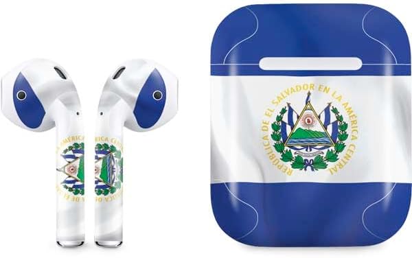 Skinit Decal Audio Skin Compatible with Apple AirPods - Brazil Flag Distressed Design