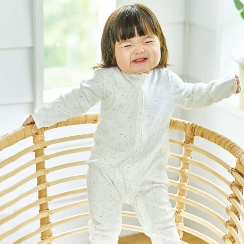 Oeteo Organic Cotton Zippy Baby Jumpsuits Zipper Rompers (Yellow, 0-3 Months) #TOP3