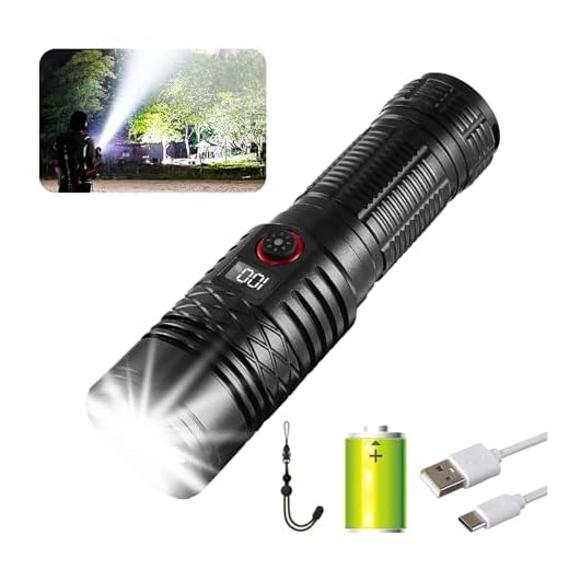 Wboxlizy Flashlights High Lumens Rechargeable, Super Bright Flashlight, Adjustable Tactical Flashlight 5Mode Waterproof Handheld Flash Light for Emergencies, Camping, Hiking