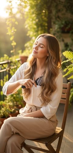 Image of Hair Detangler Brush - Wet or Dry Hair Detangling Brush and Comb For Curly, Wavy Hair - Pain Free, Ergonomic Handle - For Kids and Adults, 1 Pc, Multi.