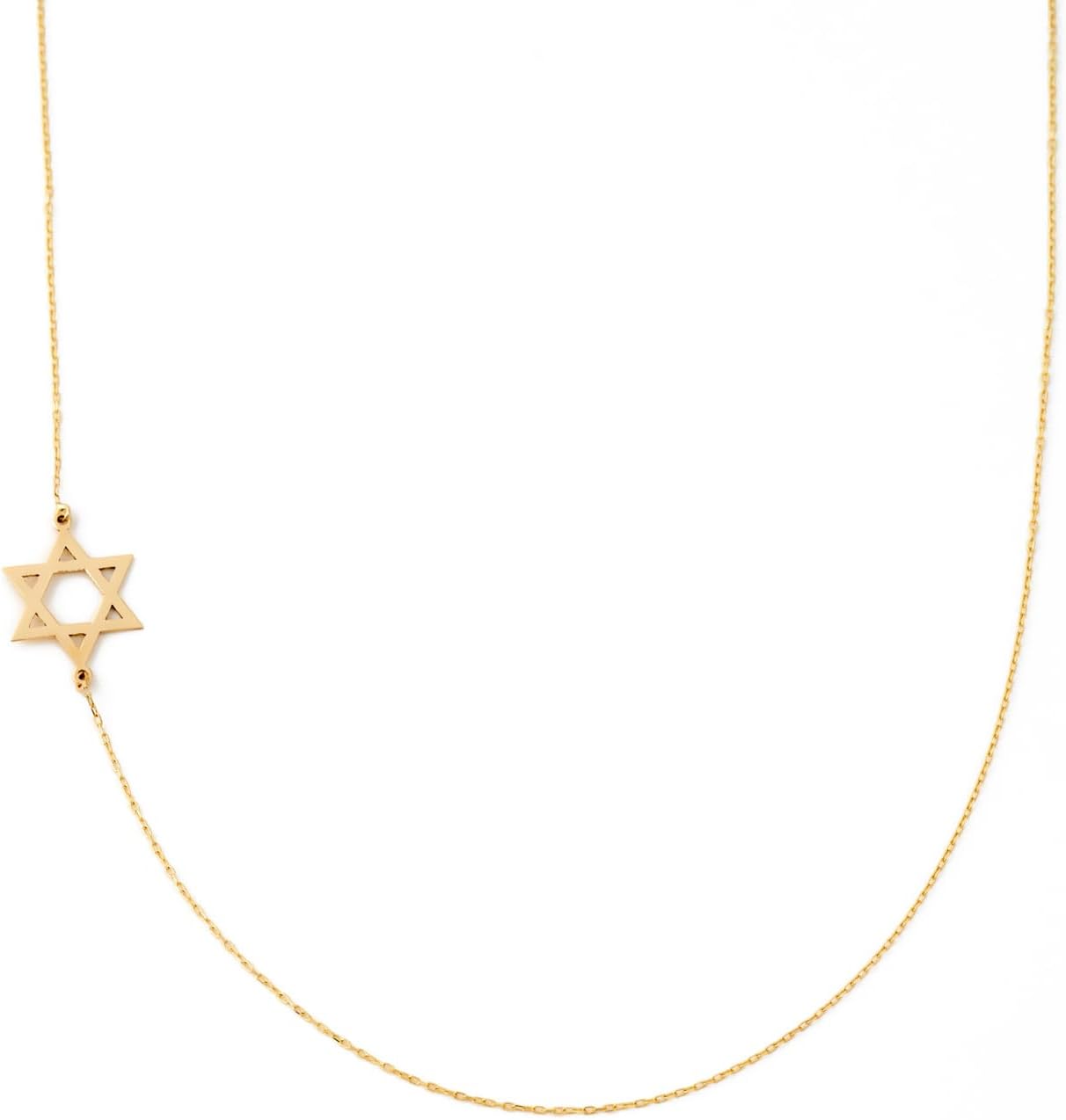 Gelin 10K Solid Gold Tiny Star of David Necklace 10k in 14k Solid Gold