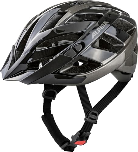 ALPINA PANOMA - Reflektierender & Optimal Belüfteter Fahrradhelm Mit Fliegennetz & Nachrüstbarem LED Für Erwachsene, Black-Anthracite Gloss, M (56-59 cm) ALPINA PANOMA - Reflektierender & Optimal Belüfteter Fahrradhelm Mit Fliegennetz & Nachrüstbarem LED Für Erwachsene, Black-Anthracite Gloss, M (56-59 cm)
