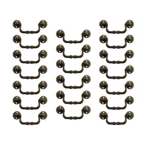 ZAANHA 20 Pack Antique Bronze Bail Drawer Handles, 3.6