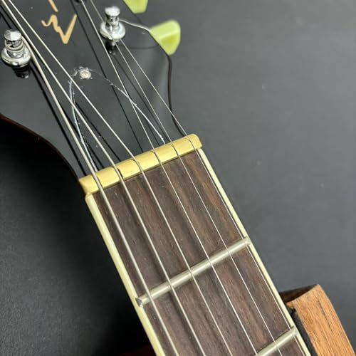 OVSAL Guitar Nut Electric Guitar Brass Nut 43mm Brass Guitar Nut compatible with 6 String Les Paul Electric guitar Replacement Parts