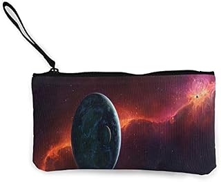 Canvas Coin Purse Wallpaper Planets, Cosmos, Galaxy Customs Zipper Pouch Wallet For Cash
