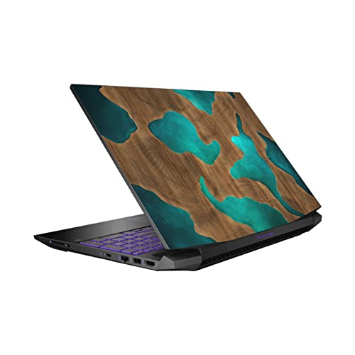 Peau Vinyle HP Pavilion 15.6 par Alyn Spiller - Édition Luxe Aqua Bois