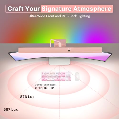 Image of Syrinx Monitor Light Bar for Home Office & Gaming, Eye-Caring Computer Monitor Lamp, No Glare Screen Light, CRI95+, Stepless Brightness & Color Temp Adjustment, USB Powered, for Flat & Curved Monitors
