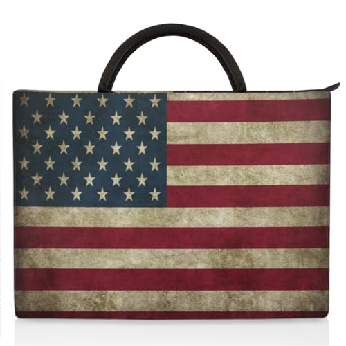 Funda para portátil 13-14 pulg con bandera americana retro miniatura 1