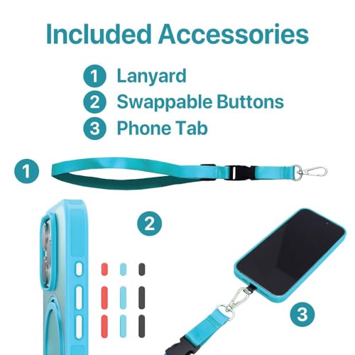 BLACK+DECKER 360°Spin Magnetic Stand for iPhone 16 Plus Case, Blue - image 8
