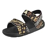 Pointodoor Aztec Leopard Zebra Print Sandals Girls Fashion Leather Outdoor Beach Water Shoes Unisex Summer Shoes Anti Slip EVA Sole Sport Athletic Sandals
