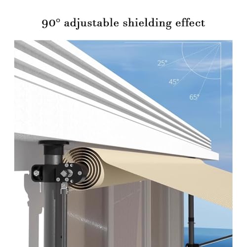 Toldo retráctil para patio y jardín que crea sombra en la terraza sin perforar la pared 6