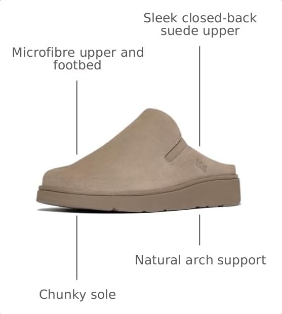Image of FitFlop Gen-FF Elasticated Suede Mules