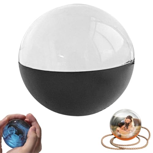 3D Ultrasound Crystal Ball Digital Photo Album,Ultrasound Video Lamp Balls,Crystal Ball Digital Video Display,Customizable Gift with Electronic Screen-Great for Couples,Pets,Memories Sphere