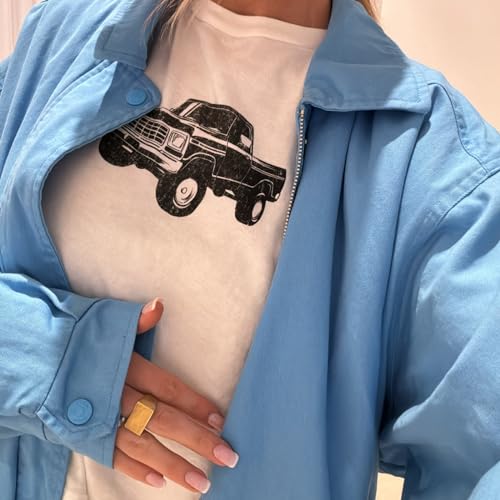 Graphic Baby Tees for Women Teenagers Y2k Flower Print Crop Tops Vintage 90s Aesthetic Grunge Tees Summer Shirts3