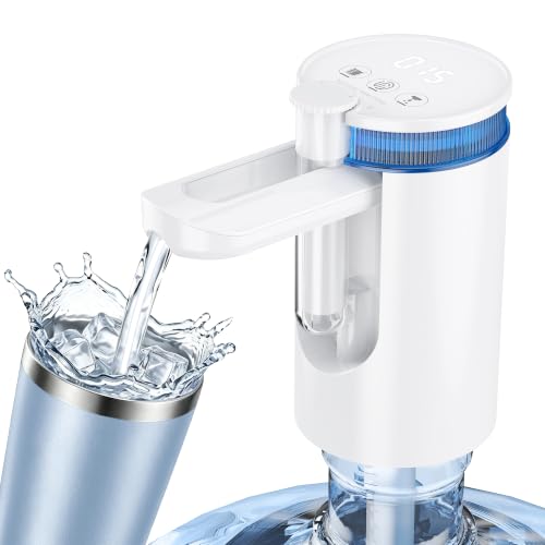 Bomba de agua recargable para jarra de 5 galones y dispensador automático portátil con USB 2