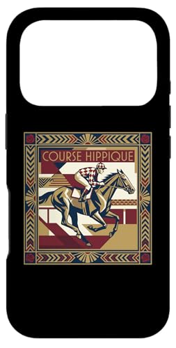 Course Hippique Art Deco Horse Racing Jockey �X�}�z�P�[�X iPhone 17 Pro �p