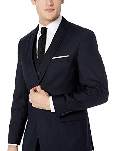Adam Baker By Creative Men's Ct701/02-3 Piece Single Breasted Classic Fit Vested Suit - Navy - 58R #TOP1