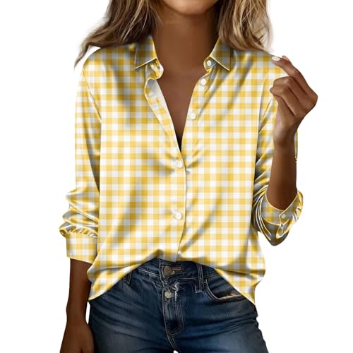 Satin Button Down Shirts for Women Dressy Lapel Collared Blouses