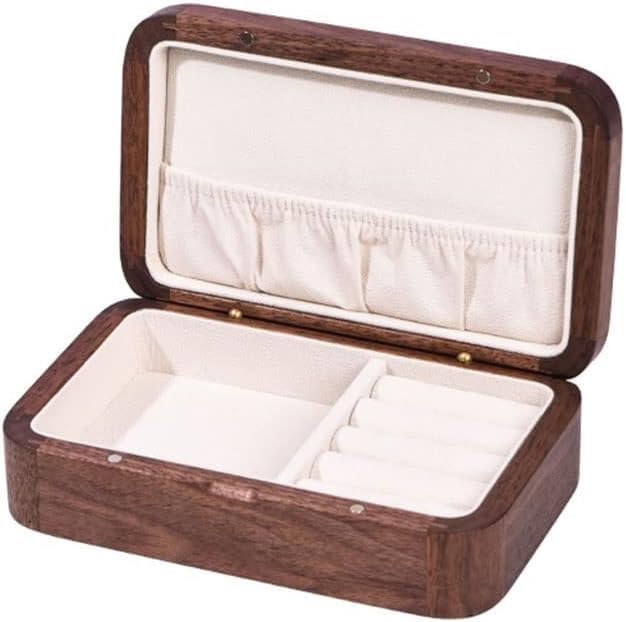 Organisateur bijoux boîte de rangement boucle d'oreille bois YZCIS
