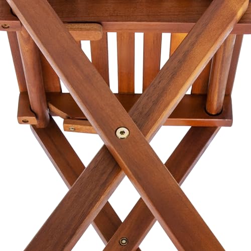 Tabouret en bois d'eucalyptus pliant Spetebo sellette fleurs de qualité - 7