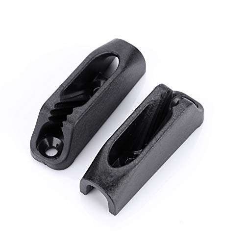 Long-Lasting Plastic Canoes Rope Buckle Deck Line Guide Buckle and Deck Line Rope Buckle, 1 Pair Black Deck Rope Buckle, for Kayaks Canoes Rowing Boats Rope Buckle