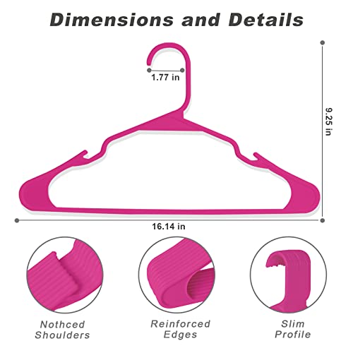 Standard Plastic Hangers 60 Pack Ideal For Everyday Home Use Lightweight Space Saving Laundry Hangers,Heavy Duty Clothes Hanger For Dress,Pants,Coats Etc-Purplish Red #TOP1