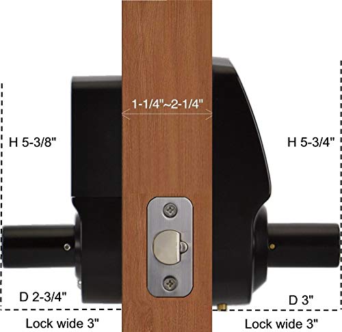 SCYAN X3 Touchscreen Keyless Keypad Door Lock, Non Handed, Aged Bronze