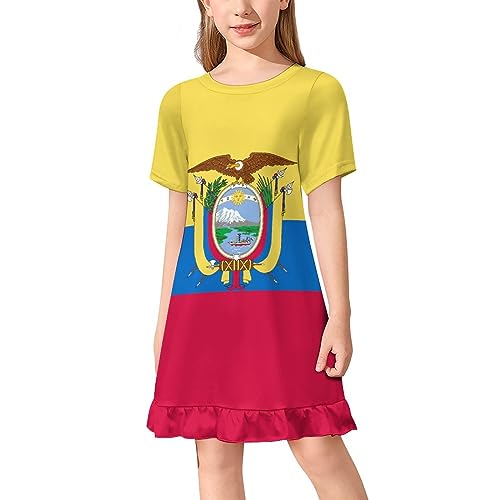 Netherlands Flag Girl's Dress Summer Crew Neck Children's T-Shirt Tops Casual Wear